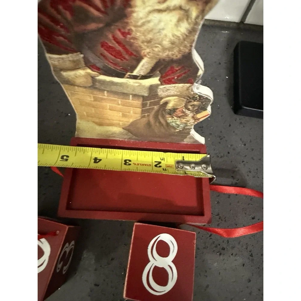 Wooden Wood‎ Countdown to Christmas Advent Calendar Santa Number Blocks